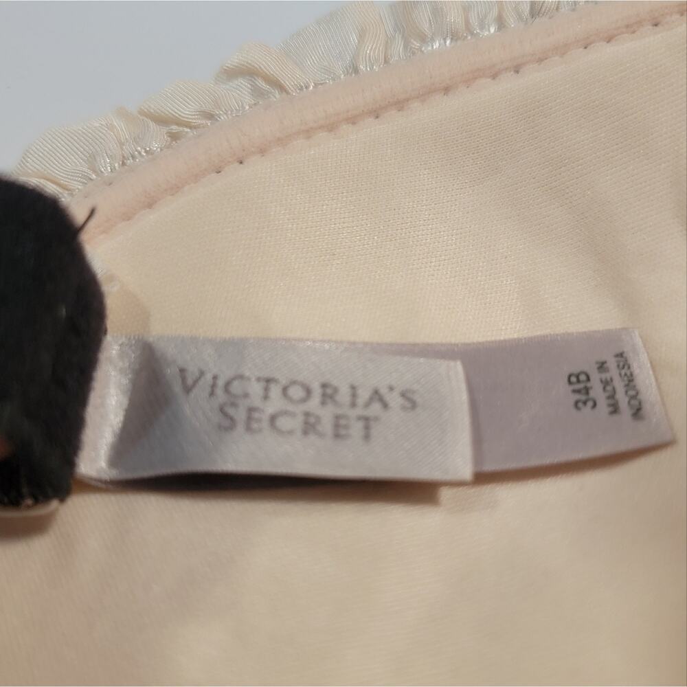 Vintage Victoria’s Secret Black And Pink Lace Maid Apron Lingerie - 34B - Picture 7 of 7